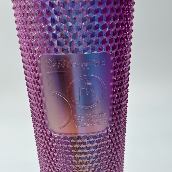 Walt Disney World Starbucks Venti Tumbler 50th Anniversary Pink 24oz Cup Mug NEW - Picture 3 of 7